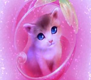Раскраска милые котята для девочек #12 #396603