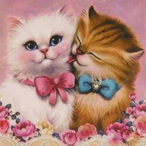 Раскраска милые котята для девочек #13 #396604