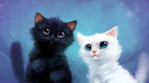Раскраска милые котята для девочек #26 #396617