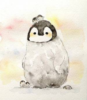 Раскраска милый пингвин #12 #397013