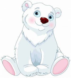 Раскраска мишка белый для детей #12 #399494