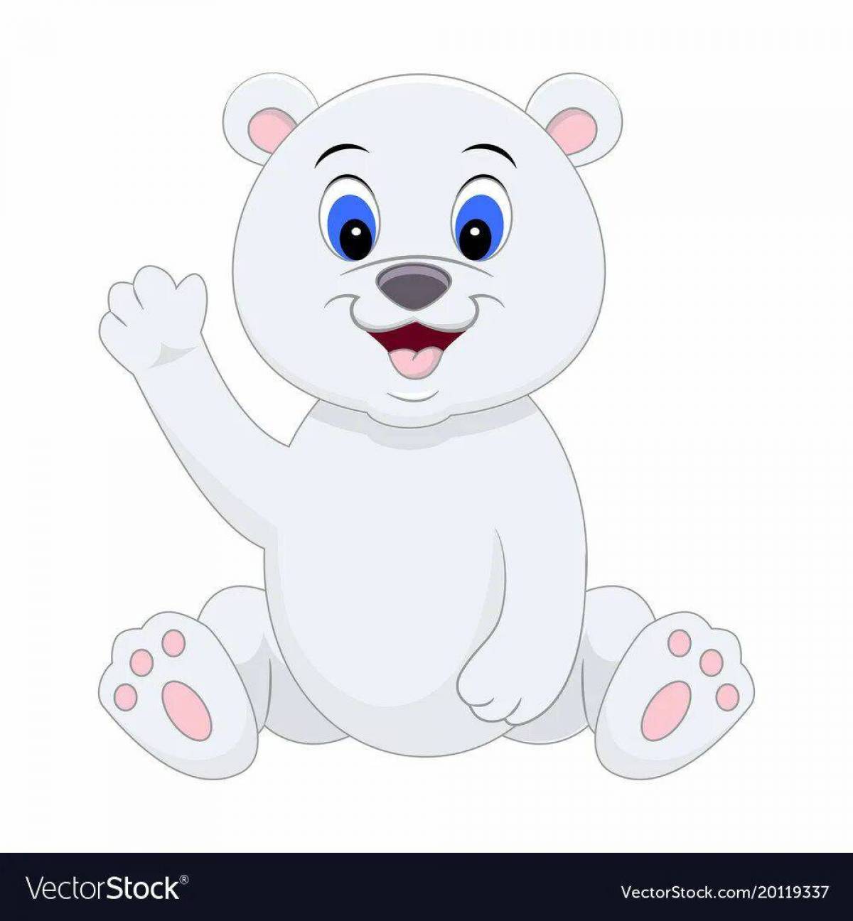Мишка белый для детей #15