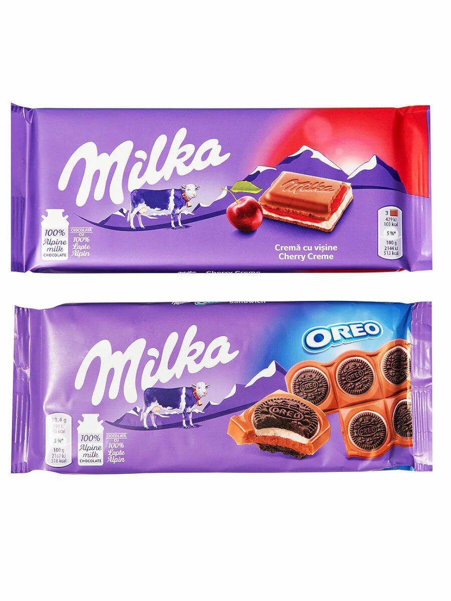 Милка фотография. Шоколад Milka Oreo 300 гр. Шоколад Милка Орео 100г.. Шоколад Милка 100г ассортимент. Батончик Милка с карамелью.