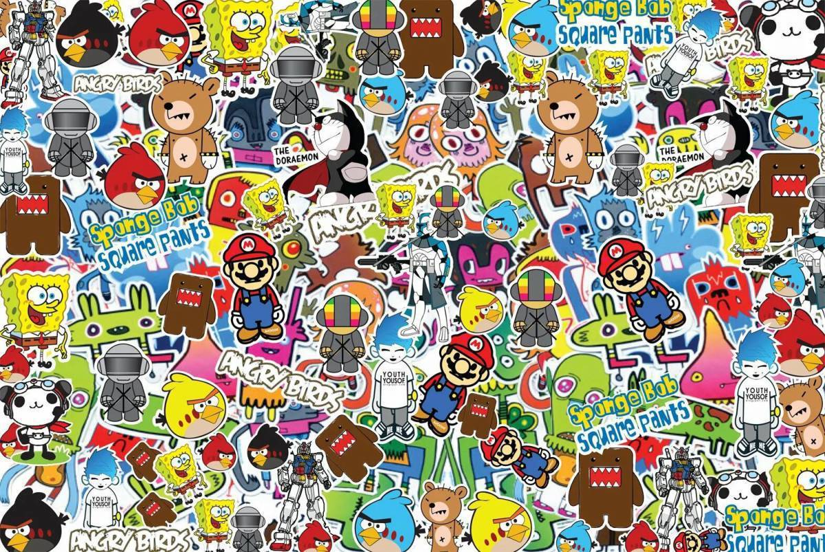 много котиков. классные стикеры. включи где много маленьких. много кошек. много наклеек.