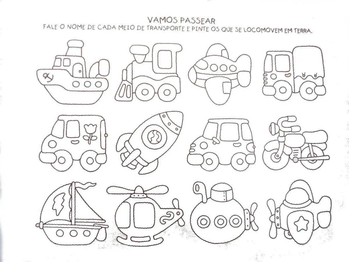 раскраски для малышей транспорт