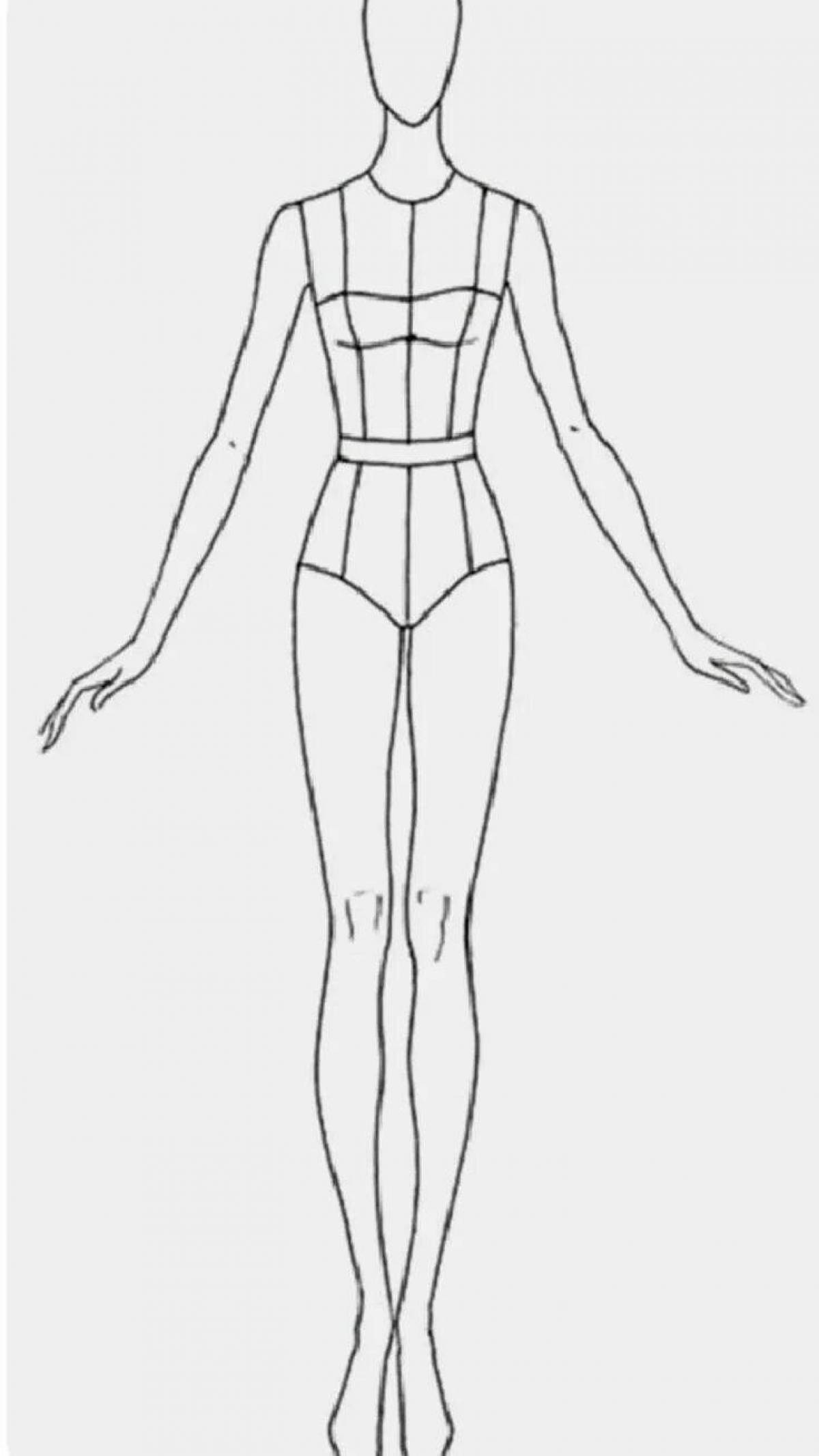 Макет для рисования одежды