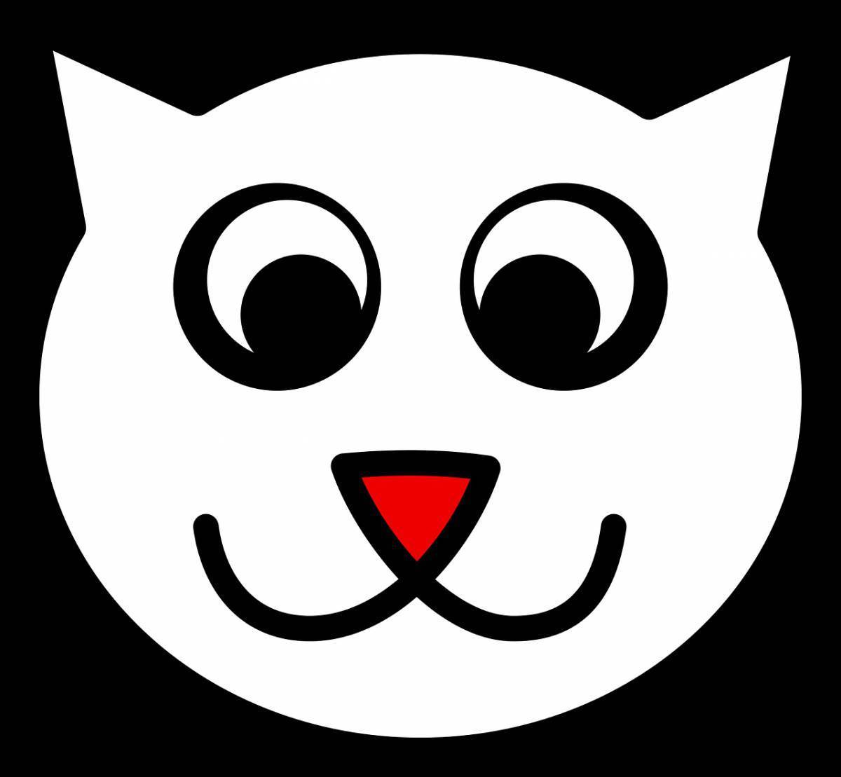 Мордочка кота шаблон