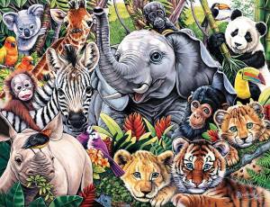 Раскраска много животных #39 #400292