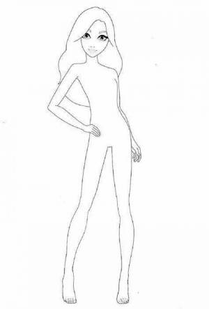 Раскраска модели девушки чтобы рисовать одежду #8 #401217
