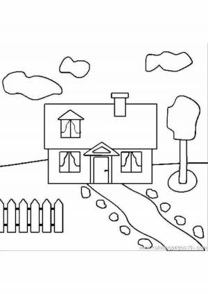Раскраска мой дом для детей 3 4 лет #21 #401794