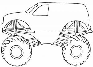 Раскраска монстр трак для детей 3 4 лет #2 #403097