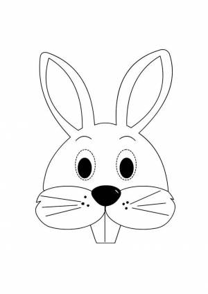 Раскраска мордочка зайца #29 #403751