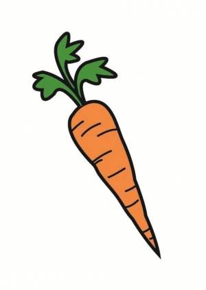 Раскраска морковь для детей 3 4 лет #18 #403928