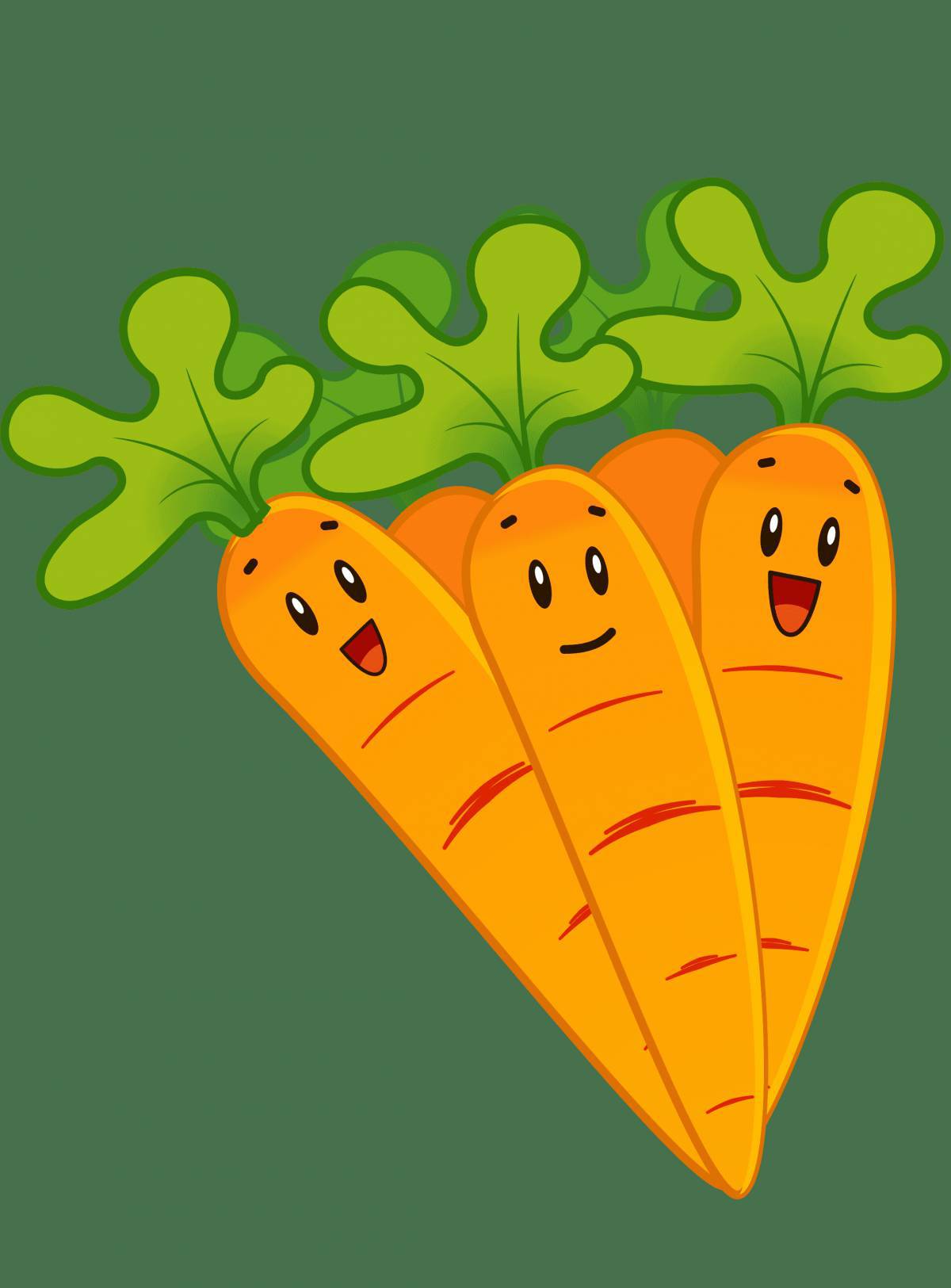 Морковь рисунок для детей #8