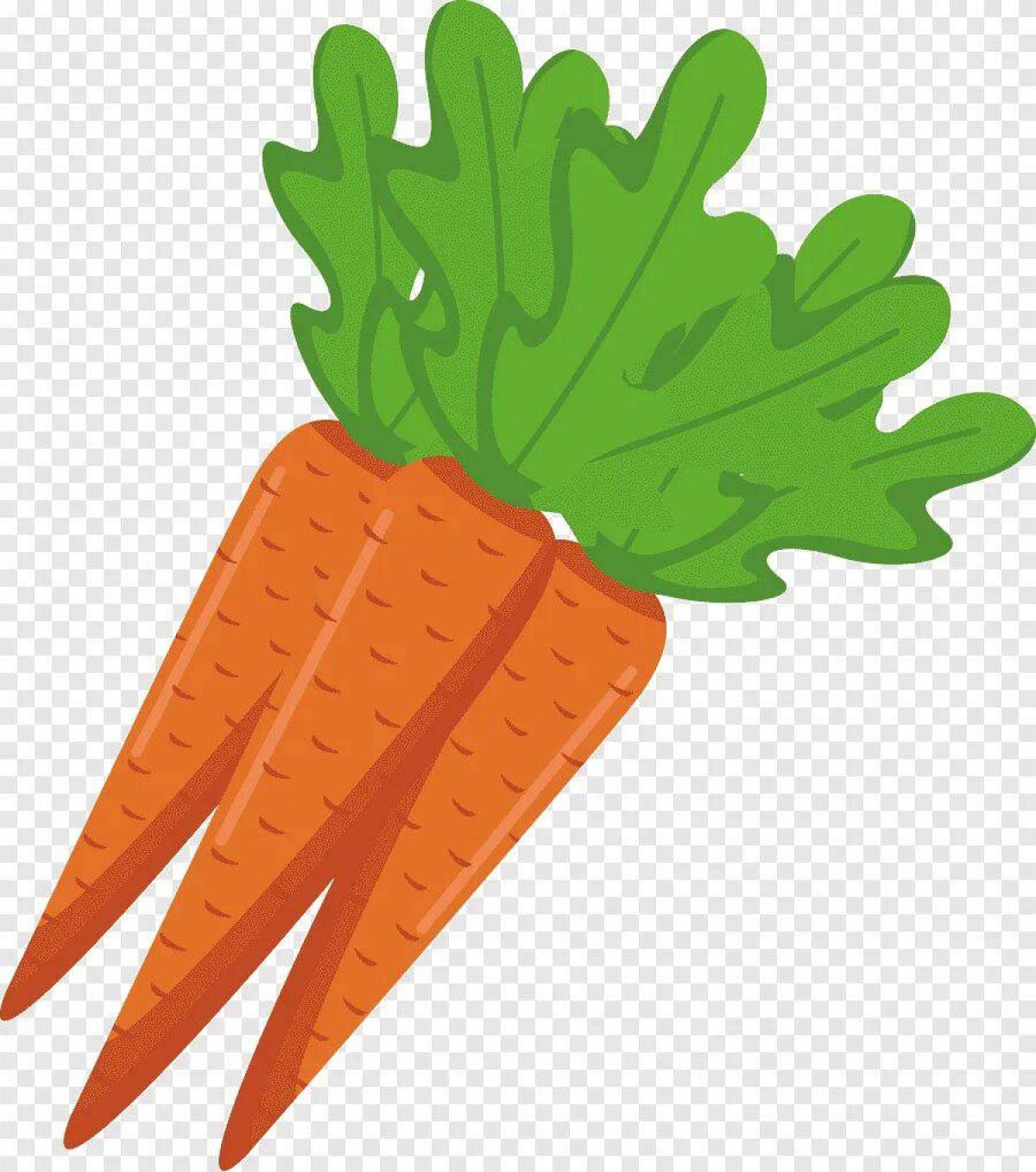 Морковь рисунок для детей #12