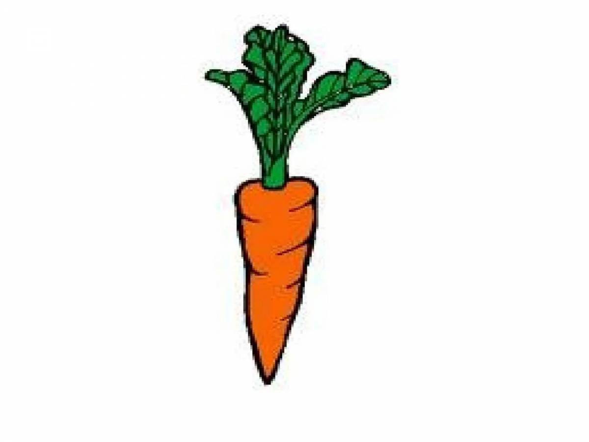Морковь рисунок для детей #31
