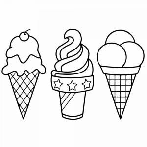 Раскраска мороженое для детей 4 5 лет #2 #404019