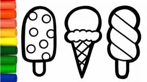 Раскраска мороженое для детей 4 5 лет #4 #404021