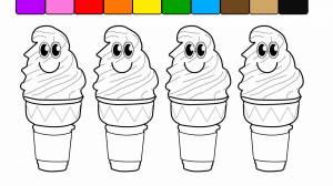 Раскраска мороженое для детей 4 5 лет #6 #404023