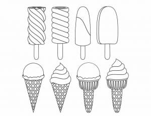 Раскраска мороженое для детей 4 5 лет #15 #404032