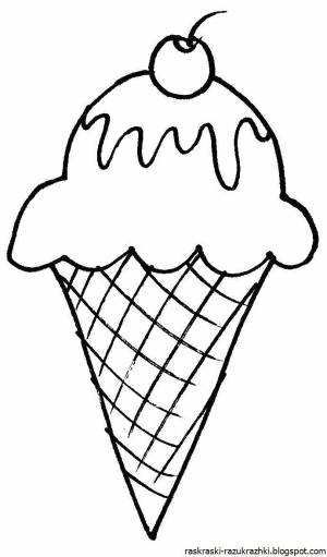 Раскраска мороженое для детей 4 5 лет #16 #404033