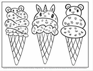 Раскраска мороженое для детей 4 5 лет #18 #404035