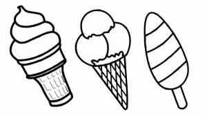 Раскраска мороженое для детей 4 5 лет #24 #404041