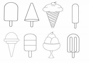 Раскраска мороженое для детей 4 5 лет #25 #404042