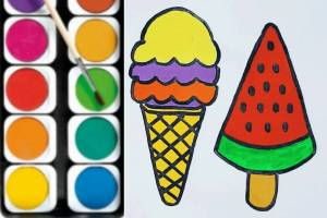 Раскраска мороженое для детей 4 5 лет #26 #404043