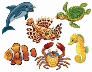 Раскраска морские животные для детей #1 #404376