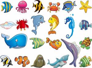 Раскраска морские животные для детей #2 #404377