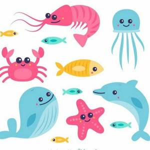 Раскраска морские животные для детей #6 #404381
