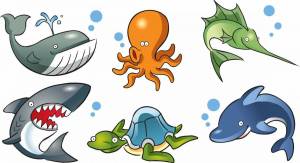 Раскраска морские животные для детей #8 #404383