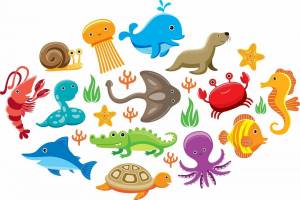 Раскраска морские животные для детей #14 #404389