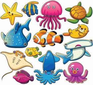 Раскраска морские животные для детей #19 #404394