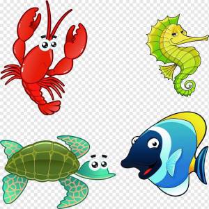 Раскраска морские животные для детей #20 #404395