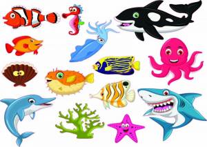Раскраска морские животные для детей #25 #404400