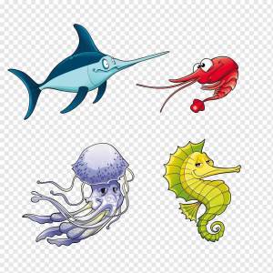 Раскраска морские животные для детей #26 #404401