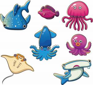 Раскраска морские животные для детей #33 #404408