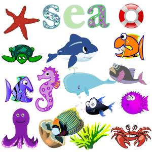 Раскраска морские животные для детей #36 #404411