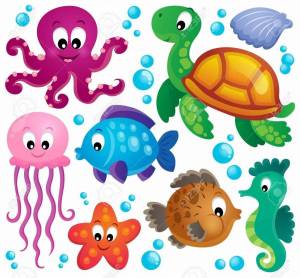 Раскраска морские обитатели для детей 3 4 лет #18 #404509