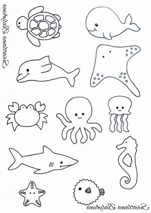 Раскраска морские обитатели для детей 3 4 лет #32 #404523