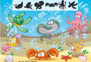 Раскраска морские обитатели для детей 5 6 лет #9 #404539