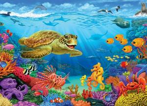 Раскраска морские обитатели морей и океанов для детей #5 #404603