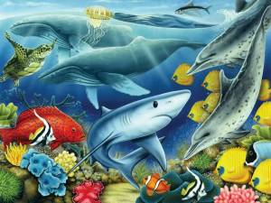 Раскраска морские обитатели морей и океанов для детей #6 #404604
