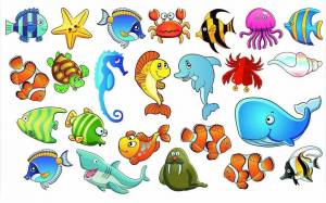Раскраска морские обитатели морей и океанов для детей #17 #404615