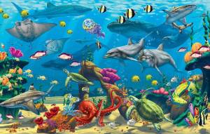 Раскраска морские обитатели морей и океанов для детей #18 #404616
