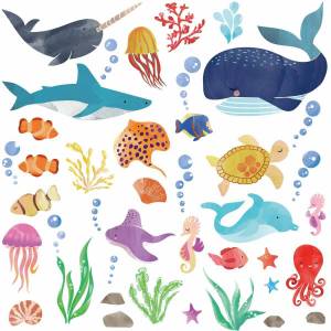 Раскраска морские обитатели морей и океанов для детей #20 #404618