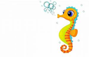 Раскраска морской конек для детей #1 #404788