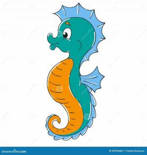 Раскраска морской конек для детей #36 #404823